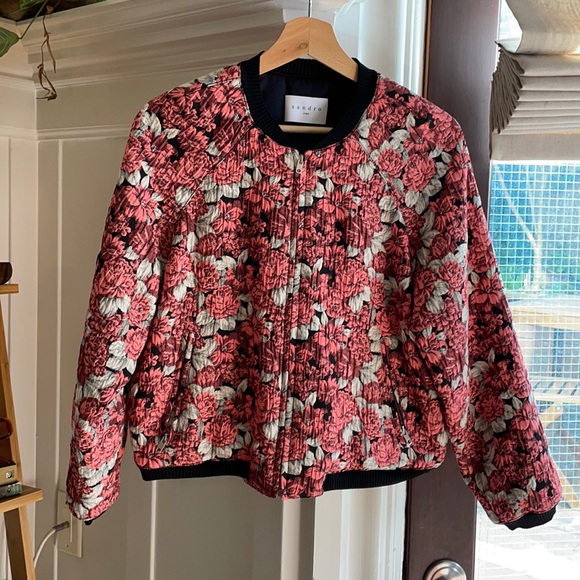 Sandro Floral Bomber Jacket - Picture 2 of 7